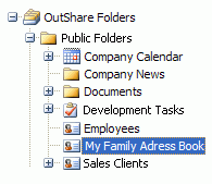 Outlook shared Public Folders structure