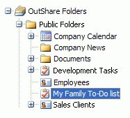 Outlook shared Public Folders structure