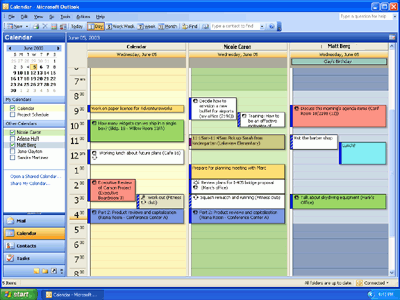 Outlook Multiple Valendar View